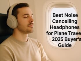 Discover the best noise cancelling headphones for plane travel in 2025. Enjoy peace, premium sound, and comfort on every flight. Shop top-rated picks on Amazon.