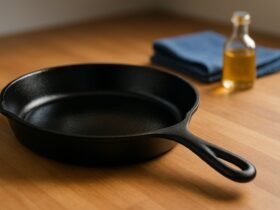 Learn how to re-season a cast iron skillet at home. Step-by-step guide, best oils, and expert tips for restoring your pan’s non-stick, rust-free surface. Perfect for USA, UK, Canada & EU kitchens.