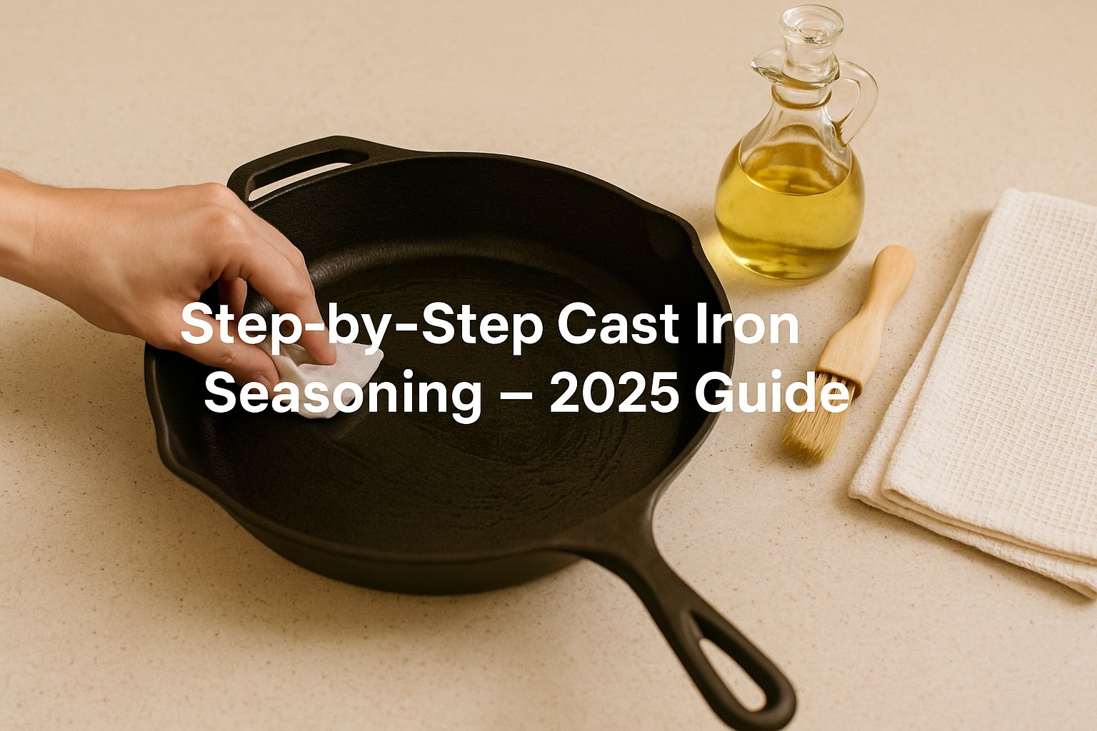 Learn how to season a cast iron skillet properly for a naturally non-stick surface. Our 2025 updated guide includes expert tips, tools, and maintenance advice for lasting results.